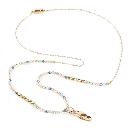 ID Avenue Lanyards for Women 19" Beaded Lanyard Id Holder Fashionable Breakaway Lanyard Necklace for Office Workers Doctors Nurses Teachers Students Jewelry lanyards for Id Badges (Tara)