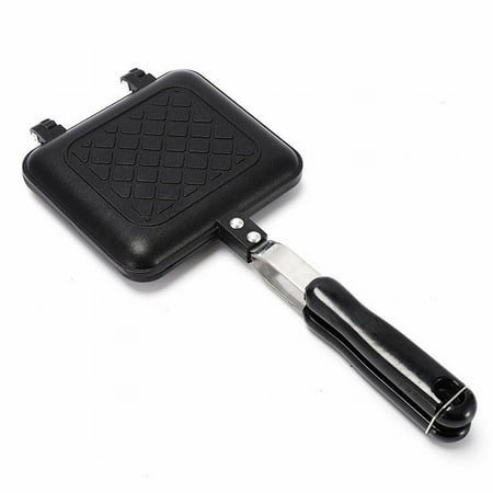 

Cooking Utensils Clearance! Toastie Maker Double Side Bread Frying Pan Non Stick Stovetop Sandwich Maker Machine with Heat Handles Multiple Purposes Sandwich Camping Toaster for Stov
