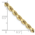 thumbnail image 5 of Auriga 10K Yellow Gold 3.75 mm Diamond-cut Rope Chain Necklace for Women 16", 5 of 7