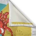 thumbnail image 3 of Ambesonne Cartoon Kitchen Curtains, Fish Crab Cartoon, 55"x45", Yellow Red and Blue, 3 of 3