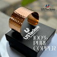 thumbnail image 6 of Hand Forged 100% Pure Copper Bracelet. Made with Premium High Gauge Copper and Health benefits. Enhance your well-being in style, 6 of 9
