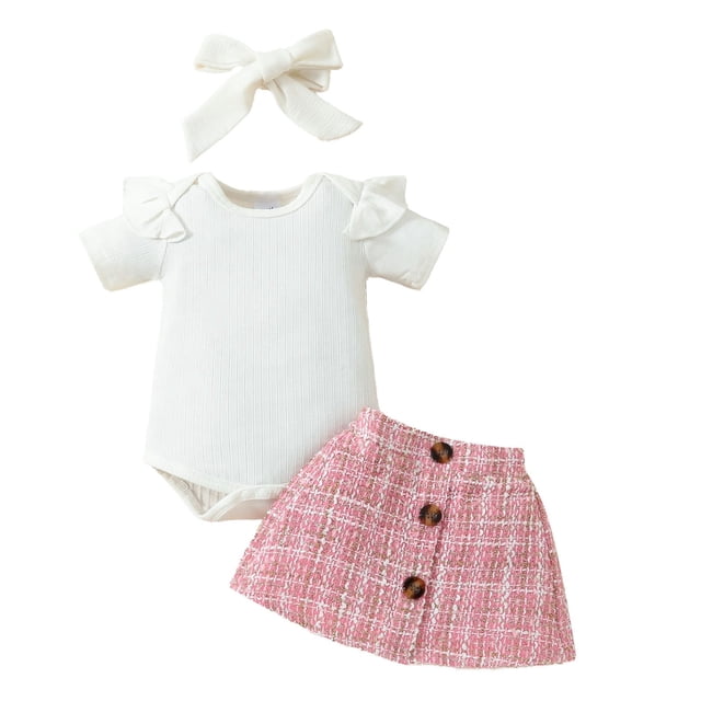 Cadeaux pour Bébé Fille, Blouse Sans Manches à Col Rond pour Filles, Combinaison de Couleur Unie Fine