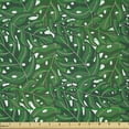 thumbnail image 2 of Ambesonne Tropical Fabric by the Yard Microfiber, Overlapping Monsteras Art, 1 Yard, Forest Green Dark Teal, 2 of 2