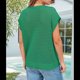 thumbnail image 5 of Top de Crochet con Cuello Redondo y Corta para Mujer, Verde, Talla XL, 5 of 8
