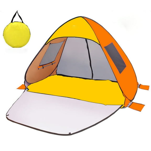 UPF 50  Easy Pop-up 3-4 Person Beach Tent, Sports Umbrella, Instant Shade Shelter Tent, Sunshade Umbrella