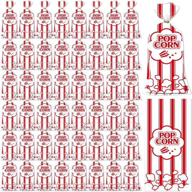 LEBKFT Boîtes à Maïs Soufflé Rayées Rouges et Blanches (50 Pack) - Contenants Jetables pour Salle de Cinéma, Fêtes et Événements - Pack en Vrac