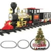 Blue Block Factory Ready to Play Classic Holiday Christmas Train Battery Powered Model Train Set