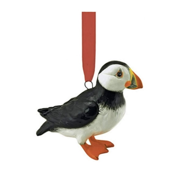 Cape Shore Painted Ceramic Puffin Hanging Ornament