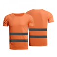 thumbnail image 2 of CNKOO Reflective T-shirt Fluorescent Yellow Orange High Visibility Safety Work Running Shirt Summer Breathable Work Shirt Summer, 2 of 5