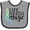 Heather and Black, variant on Inktastic Life Needs Music Ocean Colors Boys or Girls Baby Bib