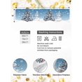 thumbnail image 4 of Sky Blue Christmas Mantel Scarf Fireplace Decorations for Living Room, Snowman Pine Tree Ball Snowflakes Fireplace Mantel Scarf Cover Runner for Halloween/Thanksgiving/Christmas Decor 70"x17", 4 of 6