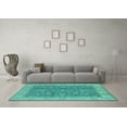 thumbnail image 3 of Ahgly Company Indoor Rectangle Oriental Turquoise Blue Traditional Area Rugs, 8' x 12', 3 of 4