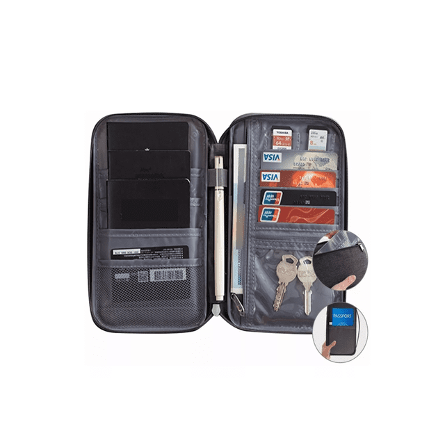 Cartera Porta Funda Pasaporte Documentos Visa Bolsa De Viaje