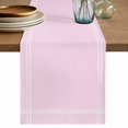 thumbnail image 2 of Pink Simple Background Table Runner 90 Inches Long,Kitchen Dining Tablerunners Pure Color Monochrome Linen Table Runners Dresser Scarves for Home Dinner Wedding Holiday Party Decor, 2 of 9