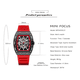 thumbnail image 3 of Reloj De Cuarzo De Silicona Impermeable A La Moda Rojo Malubero Malu1825, 3 of 3