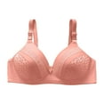 thumbnail image 1 of B91xZ Womens Double Support Wireless Bra Adjustable Strap Triangle Bra,Watermelon Red D, 1 of 3