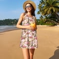 thumbnail image 3 of KLL Rose Flowers Pattern Womens Summer Dresses 2025,Loose Round Neck Sleeveless Sundresses Tank Dresses with Pockets, 3 of 7