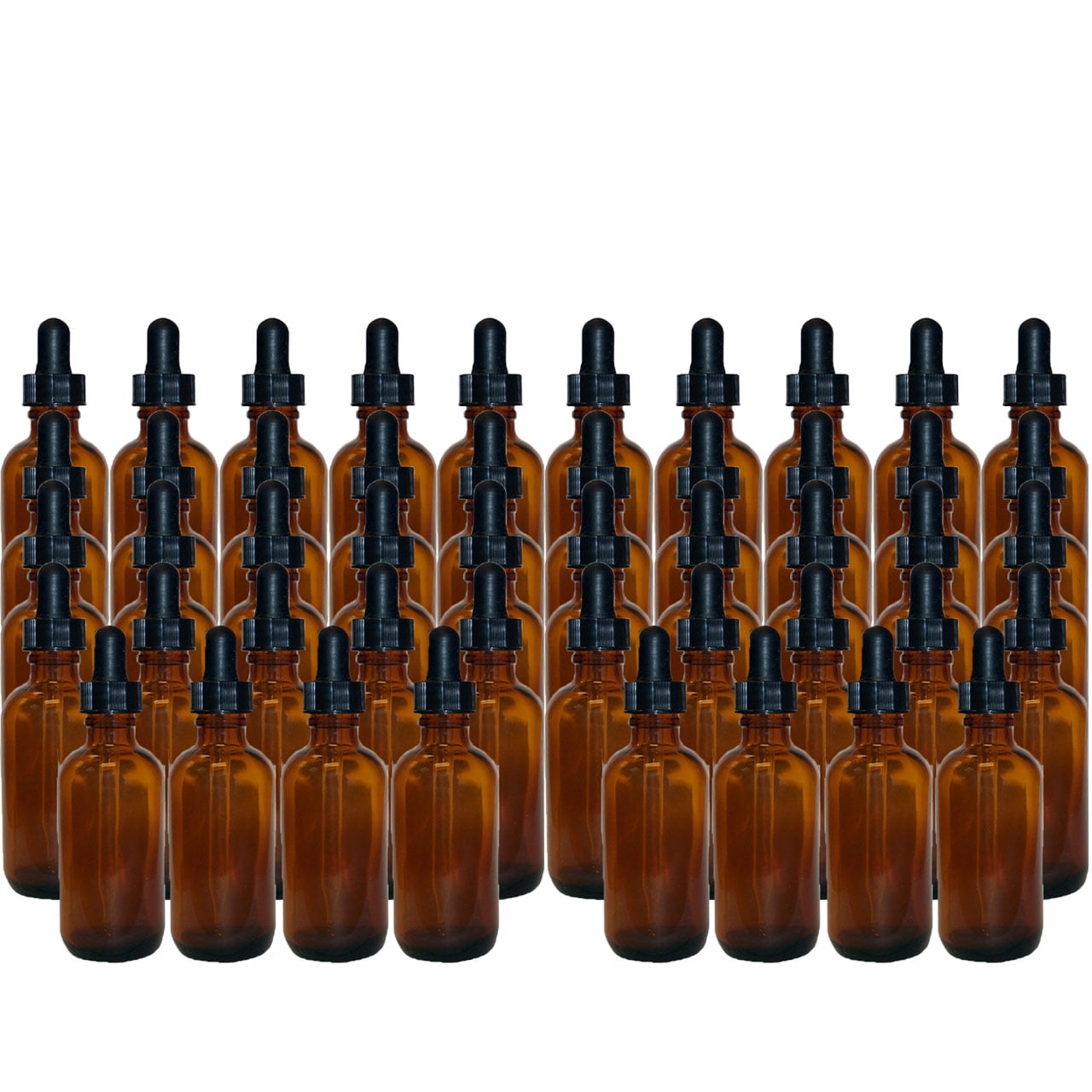 Amber 2oz Dropper Bottle (60ml) Pack of 48 - Glass Tincture