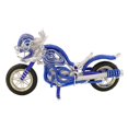 thumbnail image 2 of Modelo de motocicleta coleccionable, decoración de escritorio, metal, motocicleta, novedad, aluminio Azul, 2 of 9