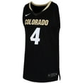 thumbnail image 2 of Men's Nike #4 Black Colorado Buffaloes Team Replica Basketball Jersey, 2 of 3