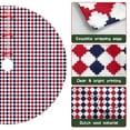 thumbnail image 6 of 30 Inch Christmas Tree Skirt – Velvet Plush Tree Mat, Soft Thickened Polyester with Red Ties, Single-Sided Printing, Available in 30in/36in/48in, Perfect for Holiday Xmas Tree Decoration, 6 of 7
