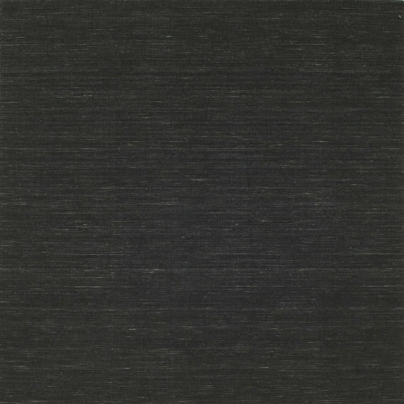 Ahgly Company Indoor Square Contemporary Charcoal Black Abstract Area Rugs, 3' Square