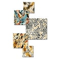 thumbnail image 3 of Designart "Wild Cheetah Print In Striking Yellow And Black" Abstract Wall Art Set Of 5 - Yellow Modern For Bedroom Wall Art Set, 3 of 6
