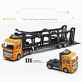thumbnail image 2 of Esaierr Kids Boys Alloy Toy Car Tractor Car Flat Bed Truck Transport Car Boiley Car Model Toy Black, 2 of 3