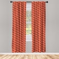 thumbnail image 3 of Ambesonne Orange Curtains, Colorful Fish Shoal, Pair of 28"x95", Persian Blue Salmon Teal, 3 of 5