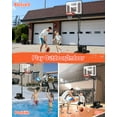 thumbnail image 5 of Portable Basketball Hoop Goal 4.75ft-10ft Adjustable, Indoor Outdoor Basketball Hoop System with 44" Shatterproof Backboard and Stand Wheels for Adults Kids Teenagers Youth Junior, Black, 5 of 11