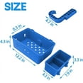 thumbnail image 3 of Poolside Storage Basket with Pool Cup Holder, Above Ground Pool Accessories, Large Capacity Waterproof Hanging Poolside Storage Basket Pool Storage Organizer for Pools (Blue-1PCS), 3 of 8