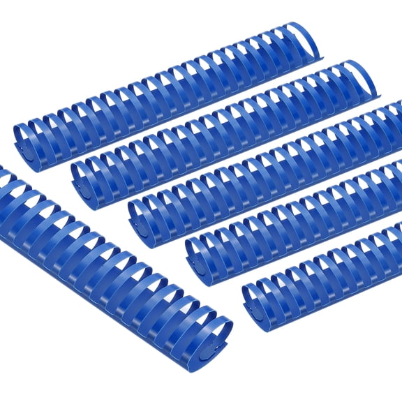Uxcell 51mm (2") Plastic Binding Combs, 50 Pcs 21 Rings Comb Binding Spines 450 Sheet Capacity Letter Size for Binding Paper Sheets, Blue