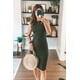 thumbnail image 5 of Vestido PRETTYGARDEN 2025 Bodycon Midi sin Mangas Verde Militar XL, 5 of 5