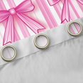 thumbnail image 4 of Homewish Ribbon Bow Tie Black Out Curtains,Girls Kawaii Bowknot Curtains Pack of 2 (42x63 Each),Hotpink White Bedroom Curtains For Kids,Breathable Home Decor, 4 of 6