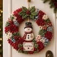 thumbnail image 3 of Clearance! 3D Fabric Poke Wreath DIY Kit, 14" Christmas Wreath DIY Kit for Adults, Beginner-Friendly Holiday Wreath Making Kit & Door Decor (Snowman), 3 of 6