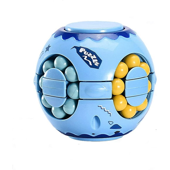 Yeacher 2 in1 Rotating Fidget Spinner Magic Bean Infinity Cube Stress Relief Ball Adults Kids