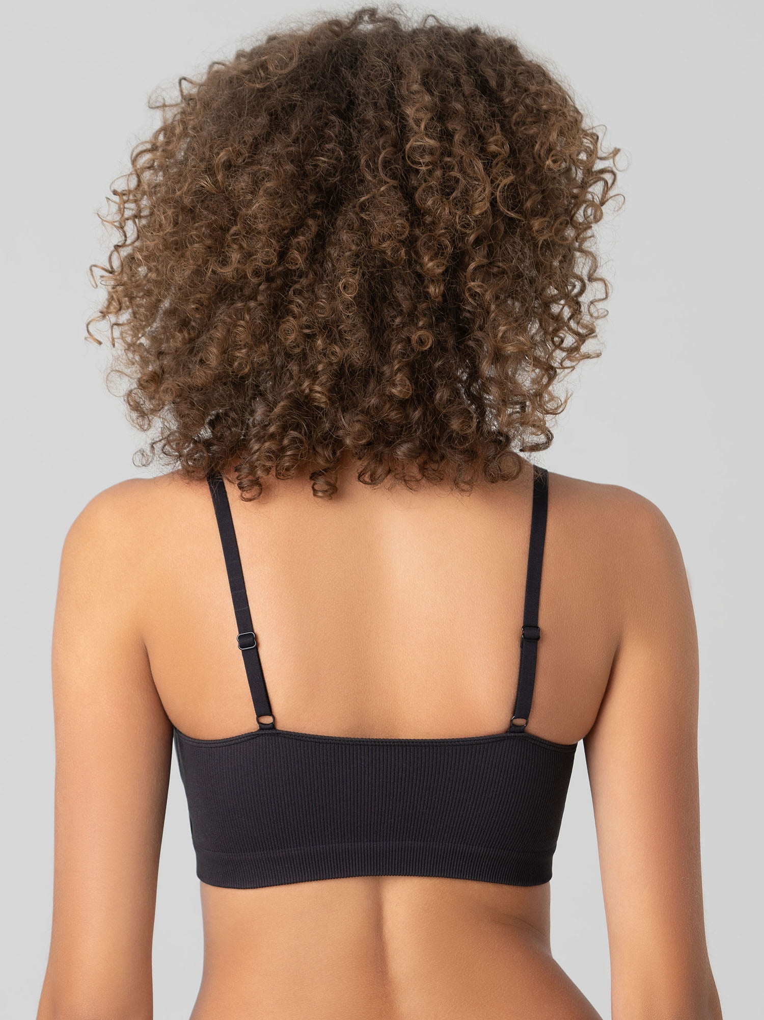 No Boundaries Seamless Ribbed Cami Bralette, Women’s and Women’s Plus, Sizes XS-3XL