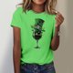 thumbnail image 4 of El Día de San Patricio Manga Corta Cuello Redondo Suéter Casual Top, Ligero 95% Poliéster 5% Blusa de Spandex para Vacaciones Y Uso Diario, Tops de Mujer Casual, 4 of 5