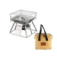 thumbnail image 1 of CAMPINGMOON Small Size Stainless Steel Portable Tabletop Charcoal Grill with Carry Bag X-Mini, 1 of 5