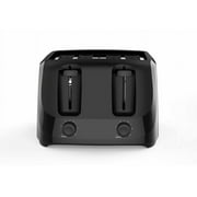 Mainstays 4-Slice Toaster Black with 6 Shade Settings and Removable Crumb Tray