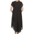 thumbnail image 2 of Sakkas Everyday Essentials Cap Sleeve Caftan Dress / Cover Up - Black - One Size, 2 of 6