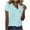 A211 Light Blue Womens Summer Tops Clearance Under $5, variant on Cagogo Plus Size T Shirt for Women Under $5 Summer Tops Side Button Plus Size Short Sleeve T-Shirts Asymmetrical Neck Trendy Summer Tunic Tops Grandma Mothers Day Gift