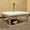 Cream Natural, variant on Cairona Fabric 30-inch Tufted Shelved Ottoman, Multiple Colors