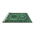 thumbnail image 2 of Ahgly Company Machine Washable Indoor Round Persian Turquoise Blue Traditional Area Rugs, 3' Round, 2 of 4