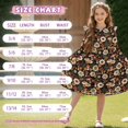 thumbnail image 6 of FKELYI Retro Daisy Floral Mushroom Print Girls Long Sleeve Dress for Fall Ruffle Dresses Tiered Swing Trim Dress for Party Birthday Holiday, 7-8 Y, 6 of 6