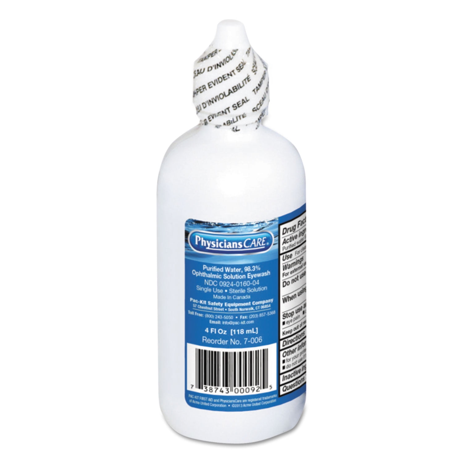 Solution 4. Раствор для линз sterile saline. bottle of saline solution.