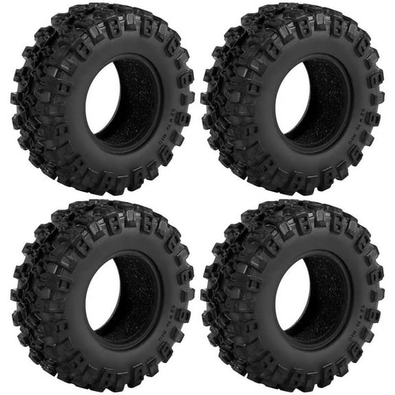 4PCS 52X17mm 1.0 Inch Soft Tires Tyre for 1/24 RC Crawler Car Axial SCX24 90081 AXI00002 Upgrade Parts