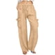 thumbnail image 1 of Pantalones de Vestido de Cintura Elástica para Mujeres Color Sólido Suelto Elástico Cordón de Cintura Pantalones de Pierna Recta de Bolsillo Grande, 1 of 5