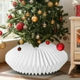 thumbnail image 4 of Honeycomb Christmas Tree Collar, Foldable Paper Christmas Tree Ring Modern Tree Base Cover Basket Skirt Collars for Artificial Trees Christmas Holiday Home Decoration(White), 4 of 6