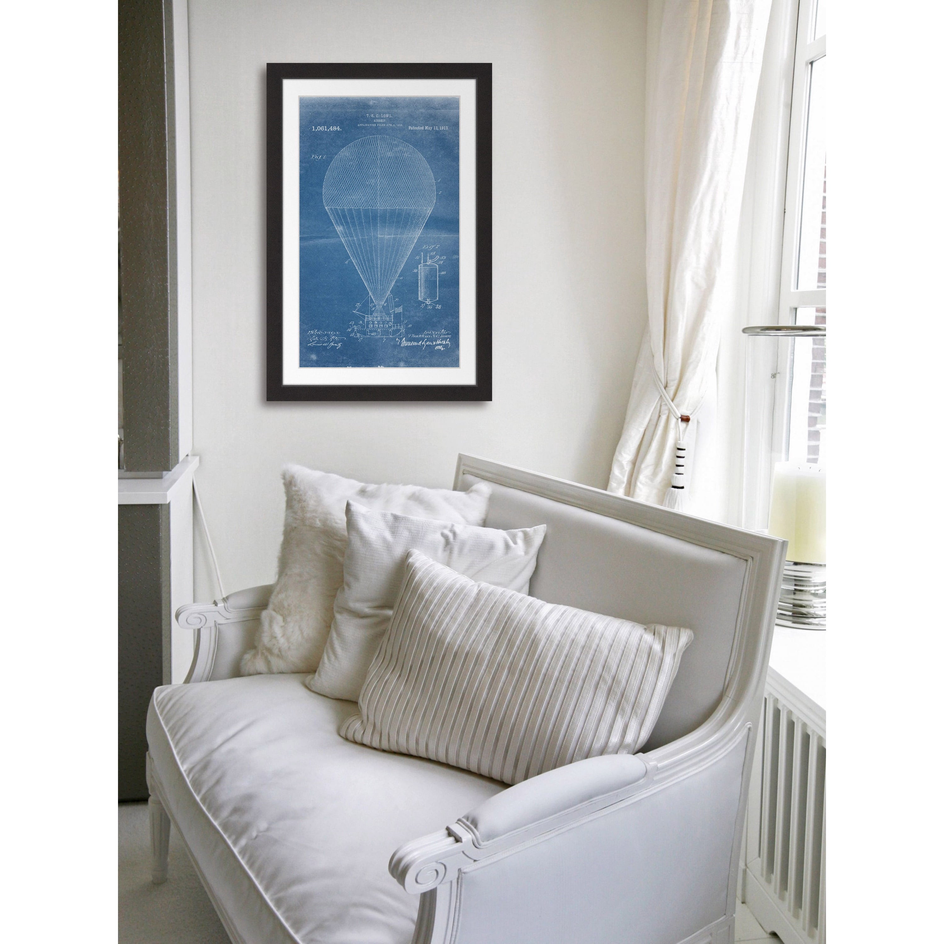 "Airship 1913 Blueprint" Framed Painting Print